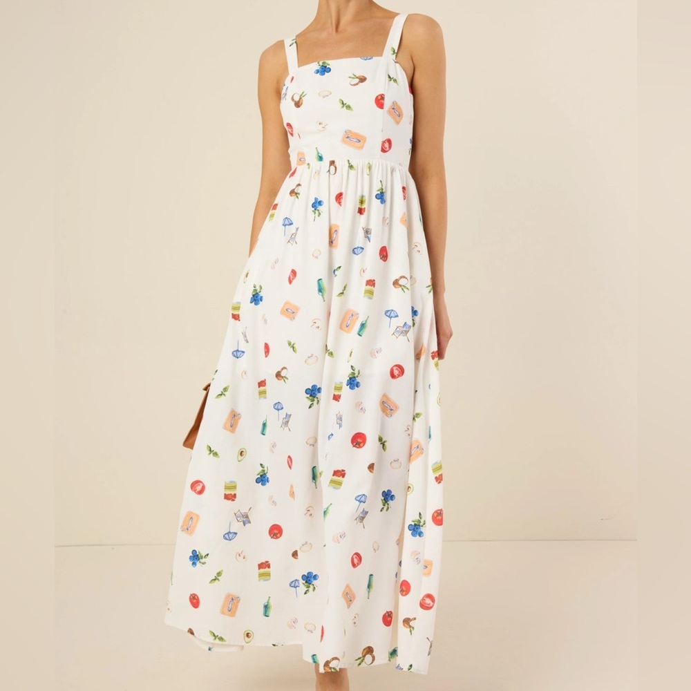Avara Beach Print Maxi Dress